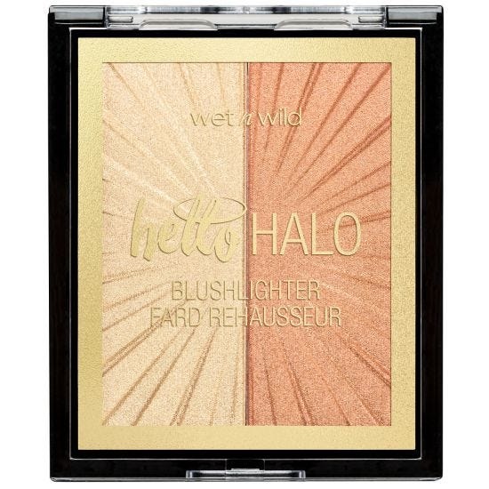 Wet n Wild MegaGlo Hello Halo Blushlighter Fard e Highlighter Duo 10 g I Met Someone - Sfumature Ultra Riflettenti e Pigmenti Perlati