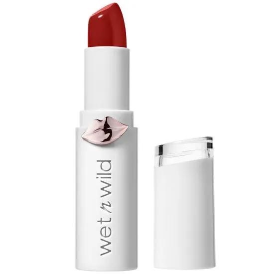 Wet n Wild MegaLast High-Shine Lip Color 3,3 g - Rossetto Fire-Fighting con Burro di Murumuru e Oli Nutrienti
