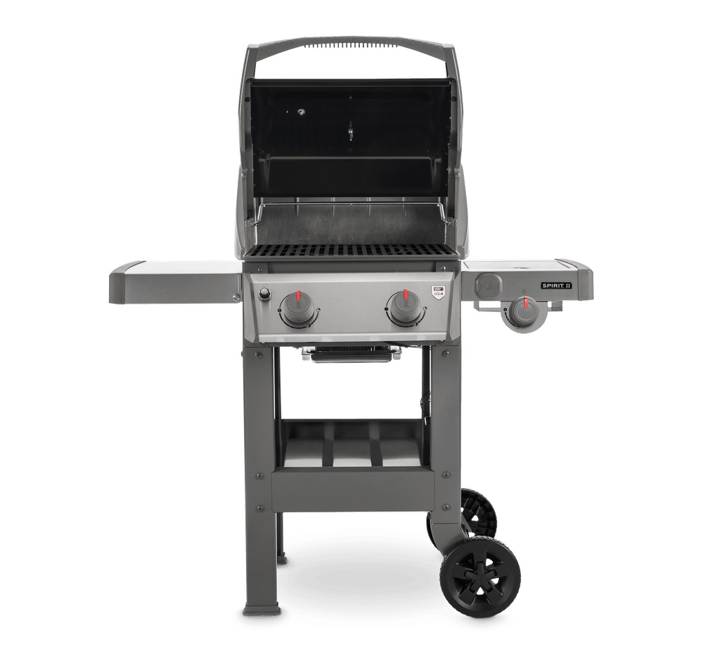 Weber Spirit II E-220 GBS Barbecue a Gas Nero con 2 Bruciatori e Fornello Laterale in Acciaio Inox