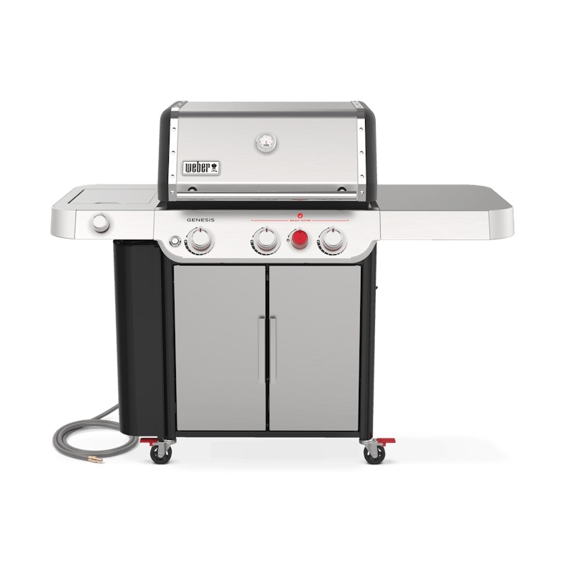 Weber GENESIS S-335 Barbecue a Gas con 3 Bruciatori, Sear Zone, Griglia in Ghisa Smaltata 68x48 cm, Potenza 11.4 kW, Acciaio Inox