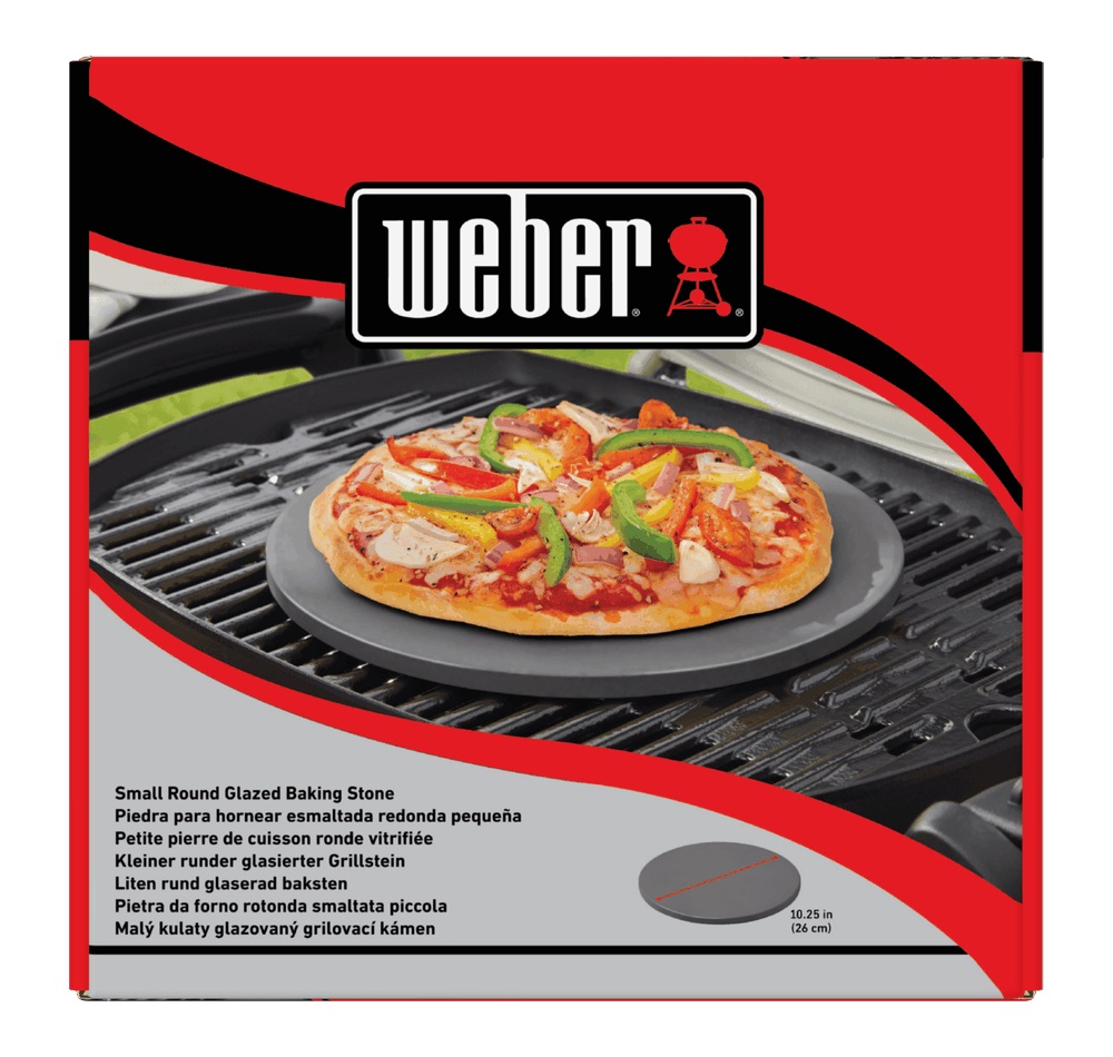 Weber Pietra Refrattaria per Pizza 26 cm in Cordierite Smaltata - Riscaldamento Rapido e Facile Pulizia