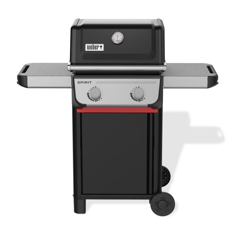 Weber Spirit E-210 Barbecue a Gas 2 Bruciatori 7800 W con Griglia in Ghisa Smaltata e Termometro Integrato - Nero/Argento