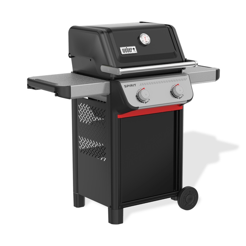 Weber Spirit E-210 Barbecue a Gas 2 Bruciatori 7800 W con Griglia in Ghisa Smaltata e Termometro Integrato - Nero/Argento