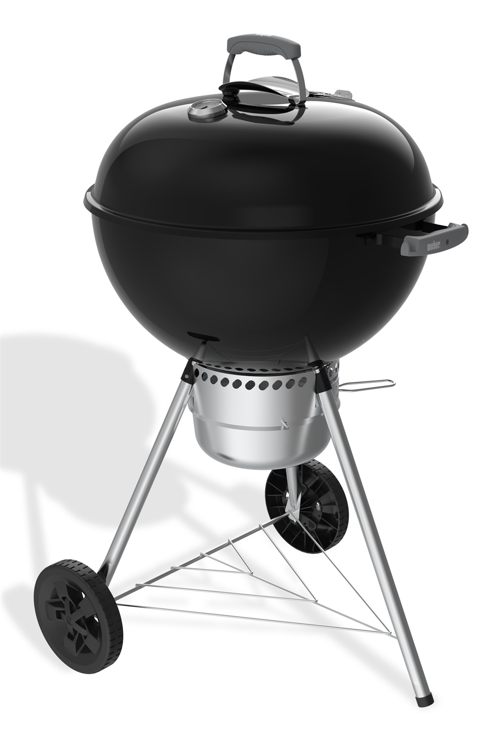 Weber Original Kettle Premium Barbecue a Carbone 57 cm con Coperchio e Braciere in Porcellana, Sistema One-Touch e Termometro