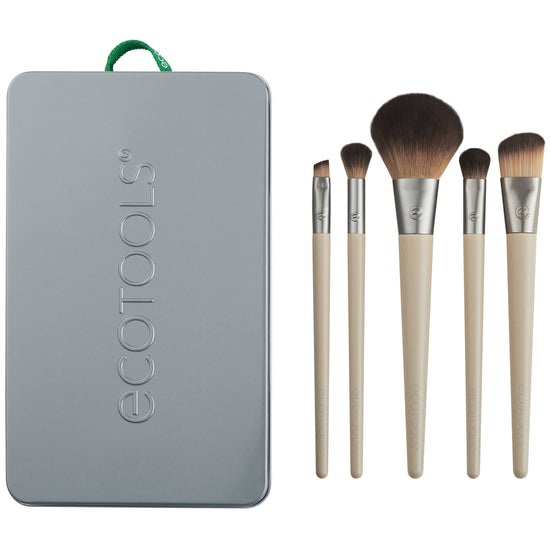 EcoTools Start The Day Beautifully - Set di Pennelli per il Trucco Eco-Friendly (5 o 6 pz)