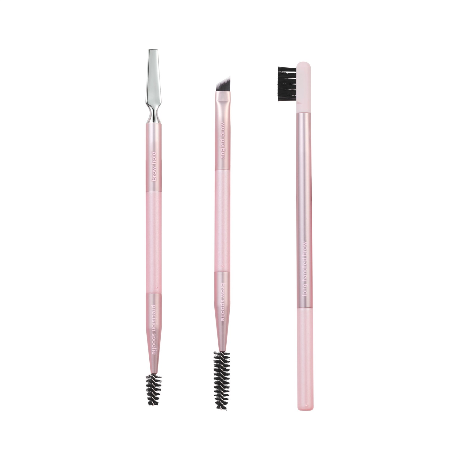 Real Techniques Brow Styling Set - Set di 3 Pennelli per Sopracciglia Facili da Usare, Strumenti per Riempire e Sfumare