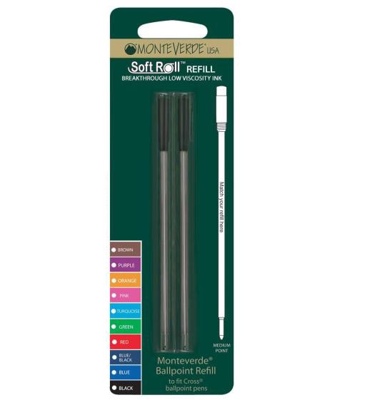 Monteverde Ricarica Blu per Penna a Sfera Cross - Tratto 1 mm (Conf. 2)