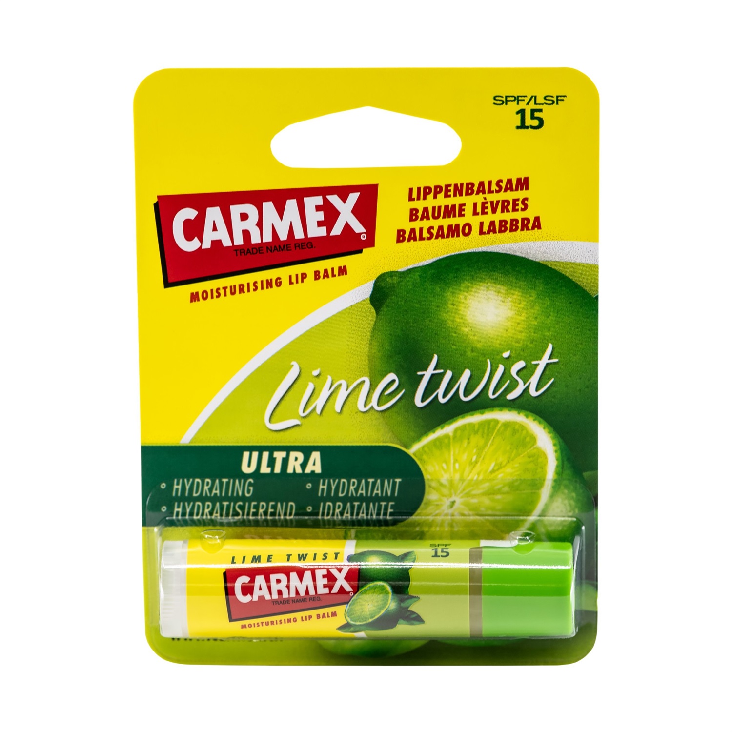 Carmex Balsamo Labbra Lime SPF 15 - Idratazione e Protezione Solare 4,25 g