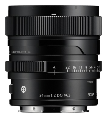 SIGMA 24mm f/2 DG Contemporary - Obiettivo in metallo con autofocus ultraveloce per Sony E