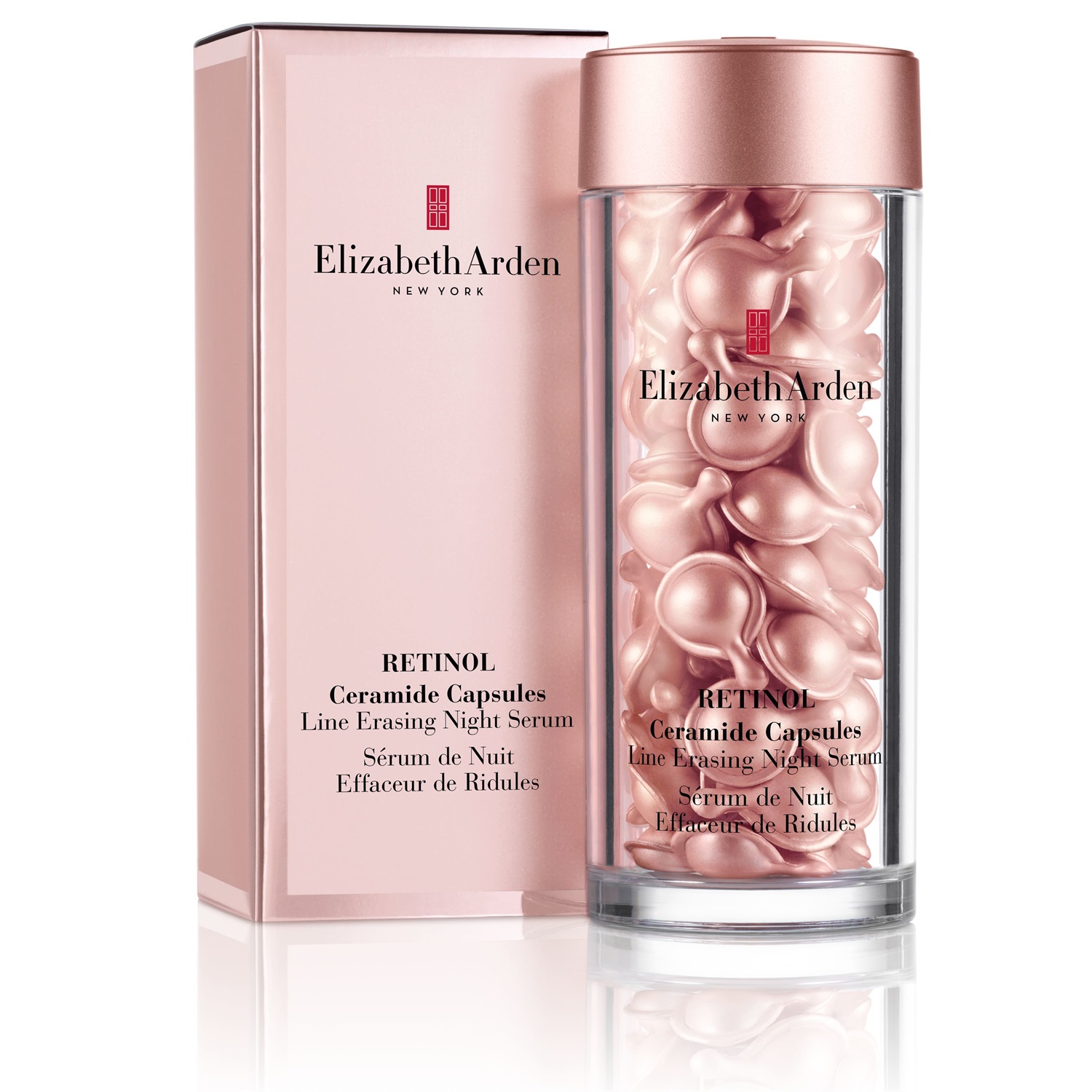 Elizabeth Arden Retinol Ceramide Capsules Line Erasing Night Serum - 60 Capsule per Ridurre Rughe e Idratare la Pelle