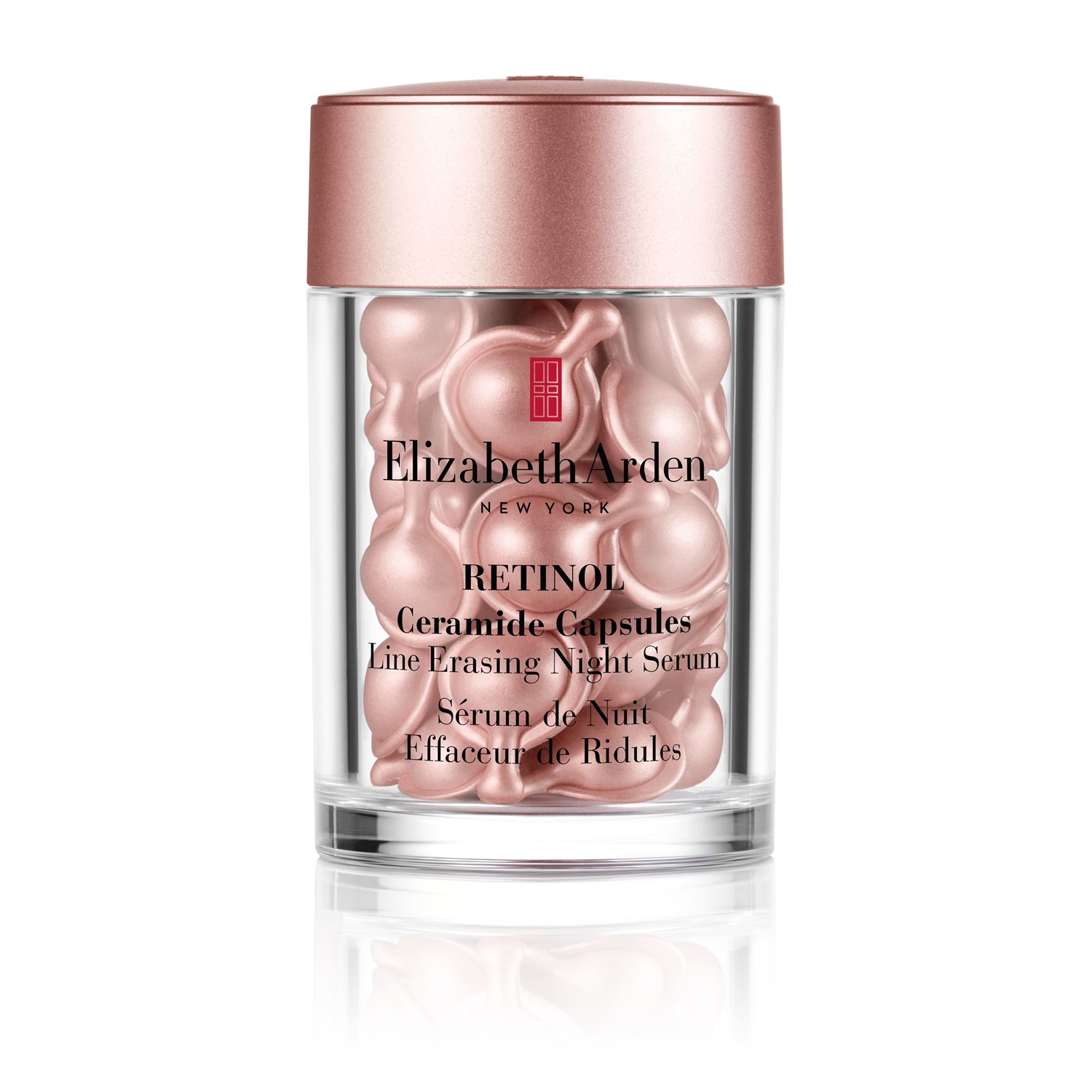 Elizabeth Arden Retinol Ceramide Capsules Line Erasing Night Serum - Siero Notte Antirughe con Retinolo e Ceramidi, 30 Capsule