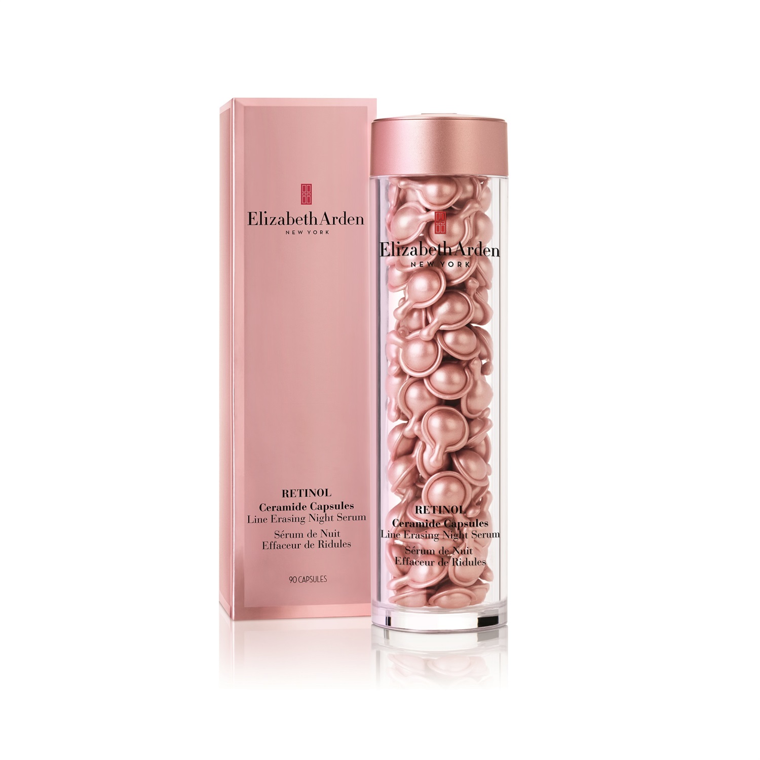 Elizabeth Arden Retinol Ceramide Capsules Line Erasing Night Serum - 90 Capsule per Ridurre Rughe e Segni d'Invecchiamento
