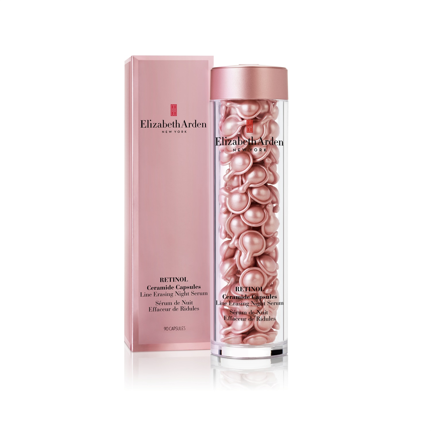 Elizabeth Arden Retinol Ceramide Capsules Line Erasing Night Serum - 90 Capsule per Ridurre Rughe e Segni d'Invecchiamento