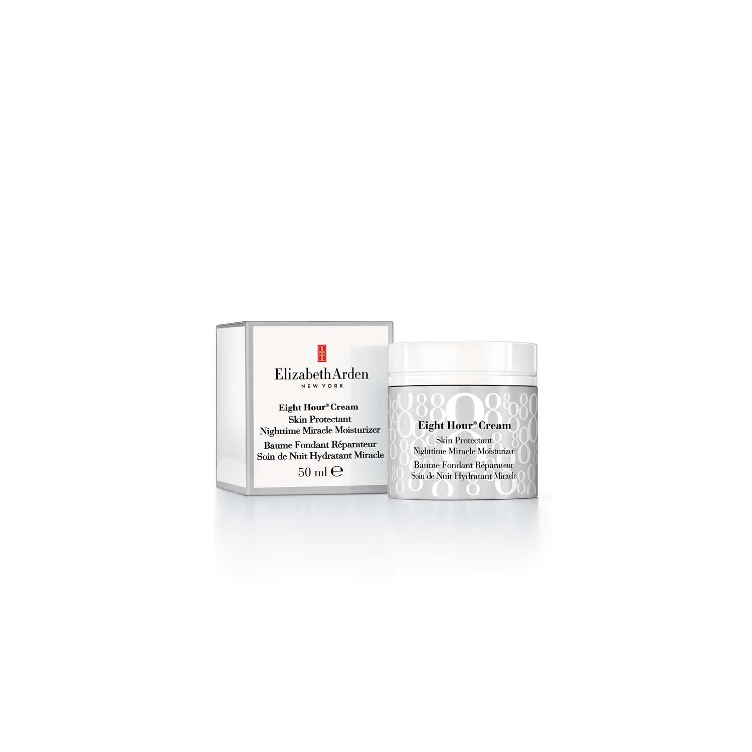 Elizabeth Arden Eight Hour Cream Nighttime Miracle Moisturizer Crema Viso Notte 50 ml - Idratante Notturno Intensivo con Essenza di Lavanda