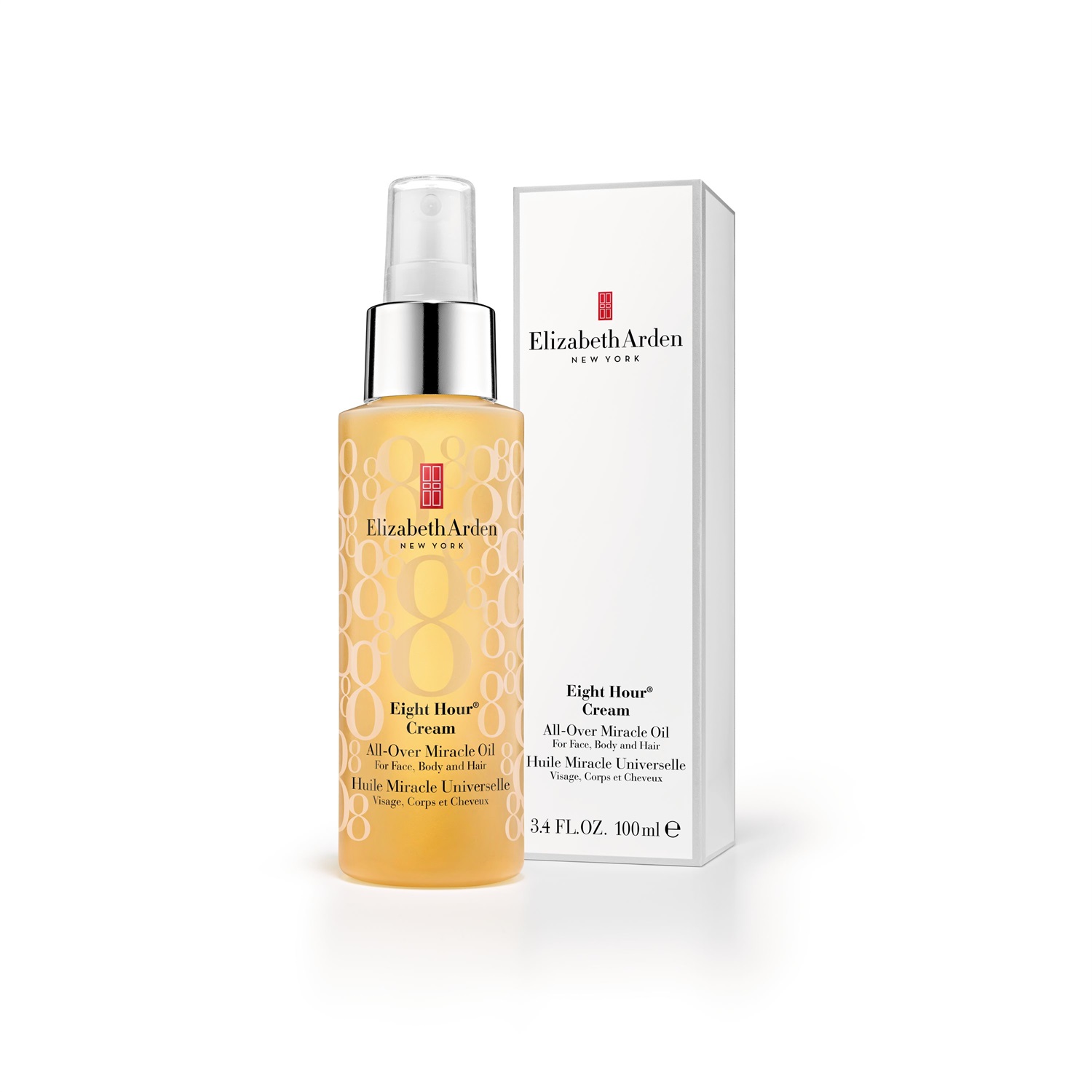 Elizabeth Arden Eight Hour Cream All-Over Miracle Oil 100 ml - Olio Idratante Universale per Viso, Corpo e Capelli con Olio di Tsubaki