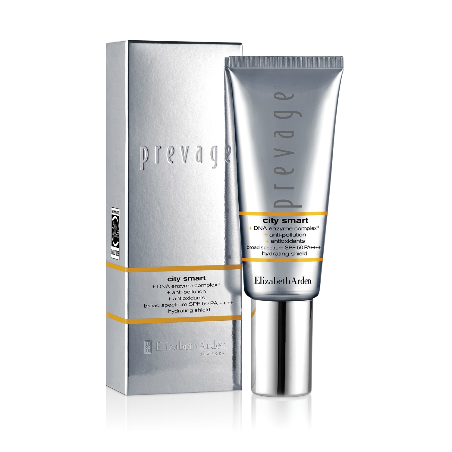 Elizabeth Arden Prevage City Smart Broad Spectrum SPF 50 Hydrating Shield 40ml - Crema Viso Protettiva con DNA Enzyme Complex