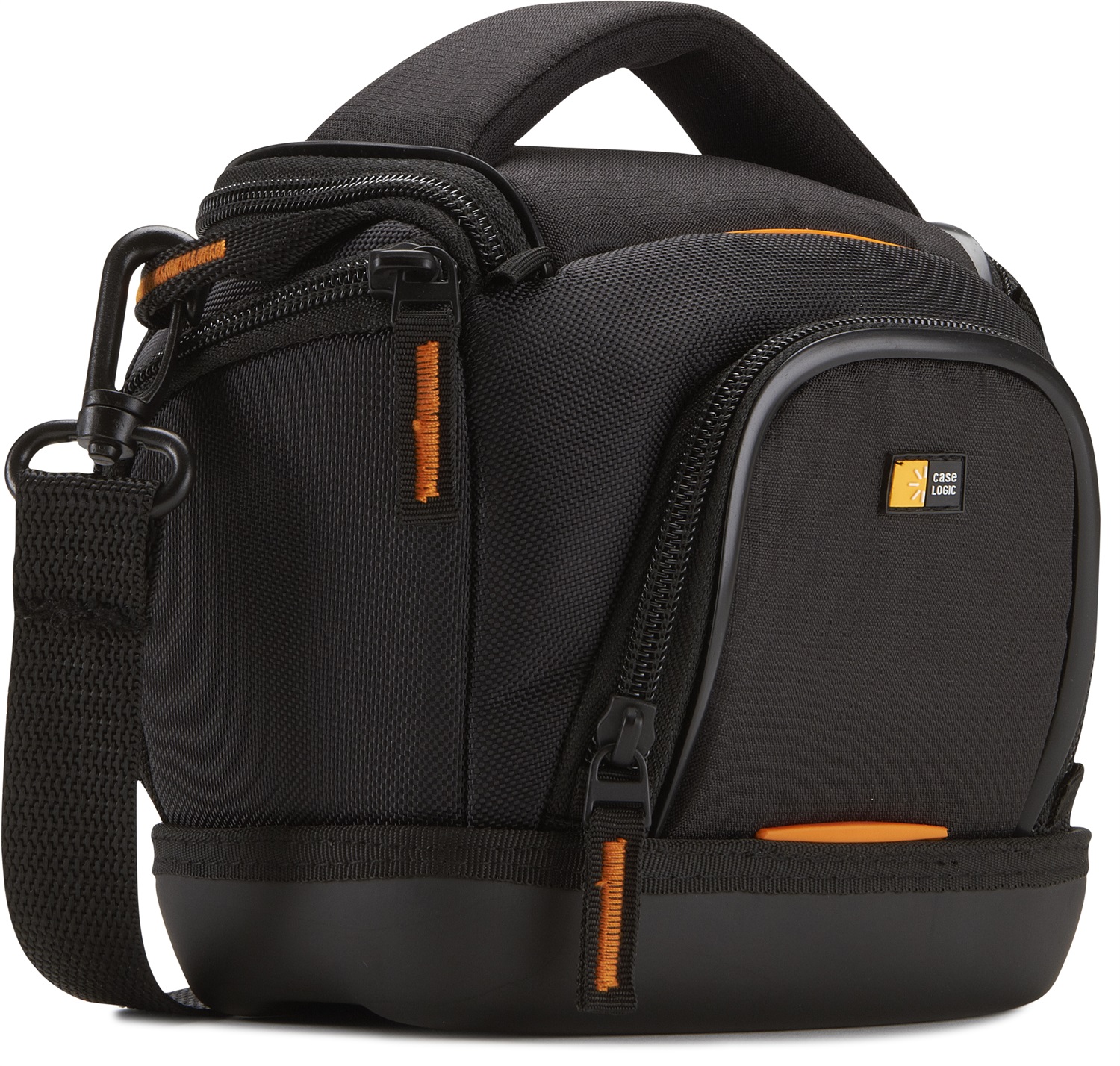 Case Logic Borsa per Videocamera SLDC-203, Nylon EVA, Nero/Arancio, Dimensioni 17x10x15.24 cm