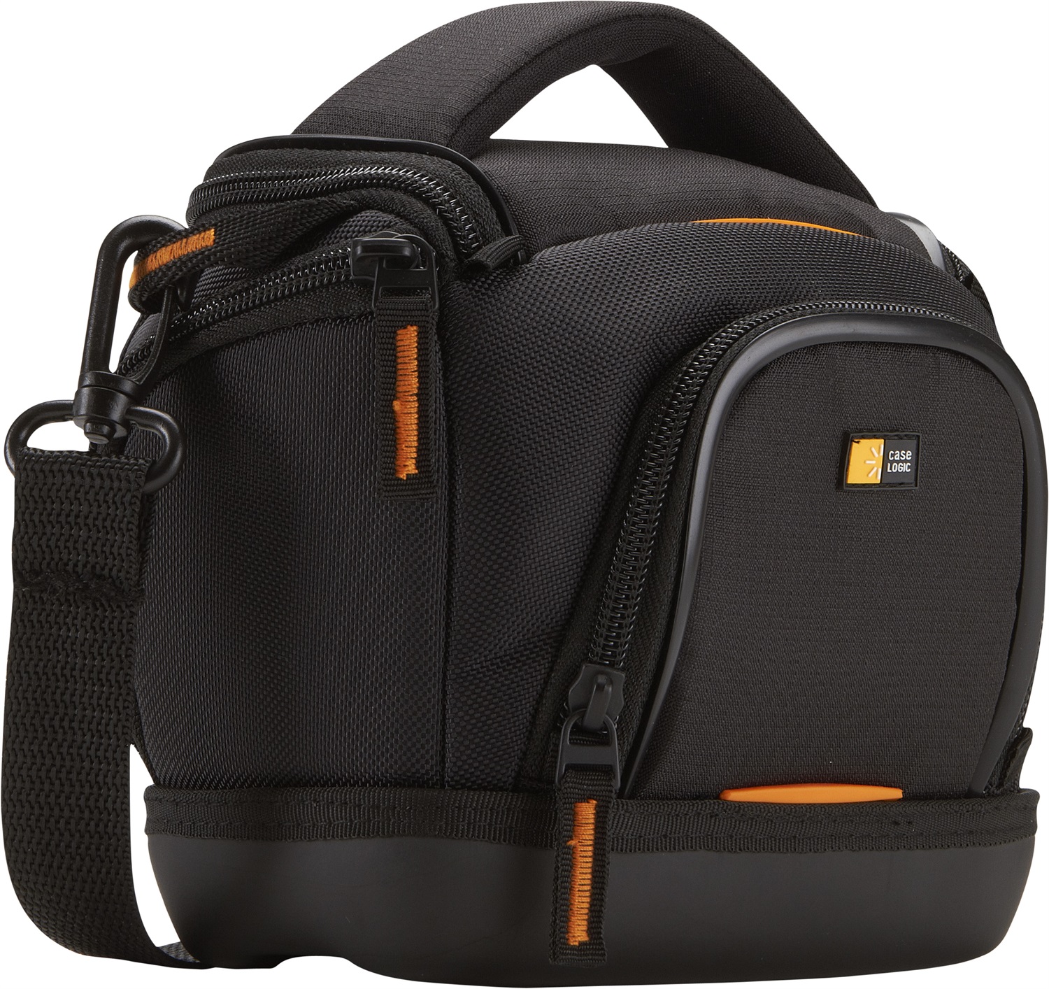 Case Logic Borsa per Videocamera SLDC-203, Nylon EVA, Nero/Arancio, Dimensioni 17x10x15.24 cm