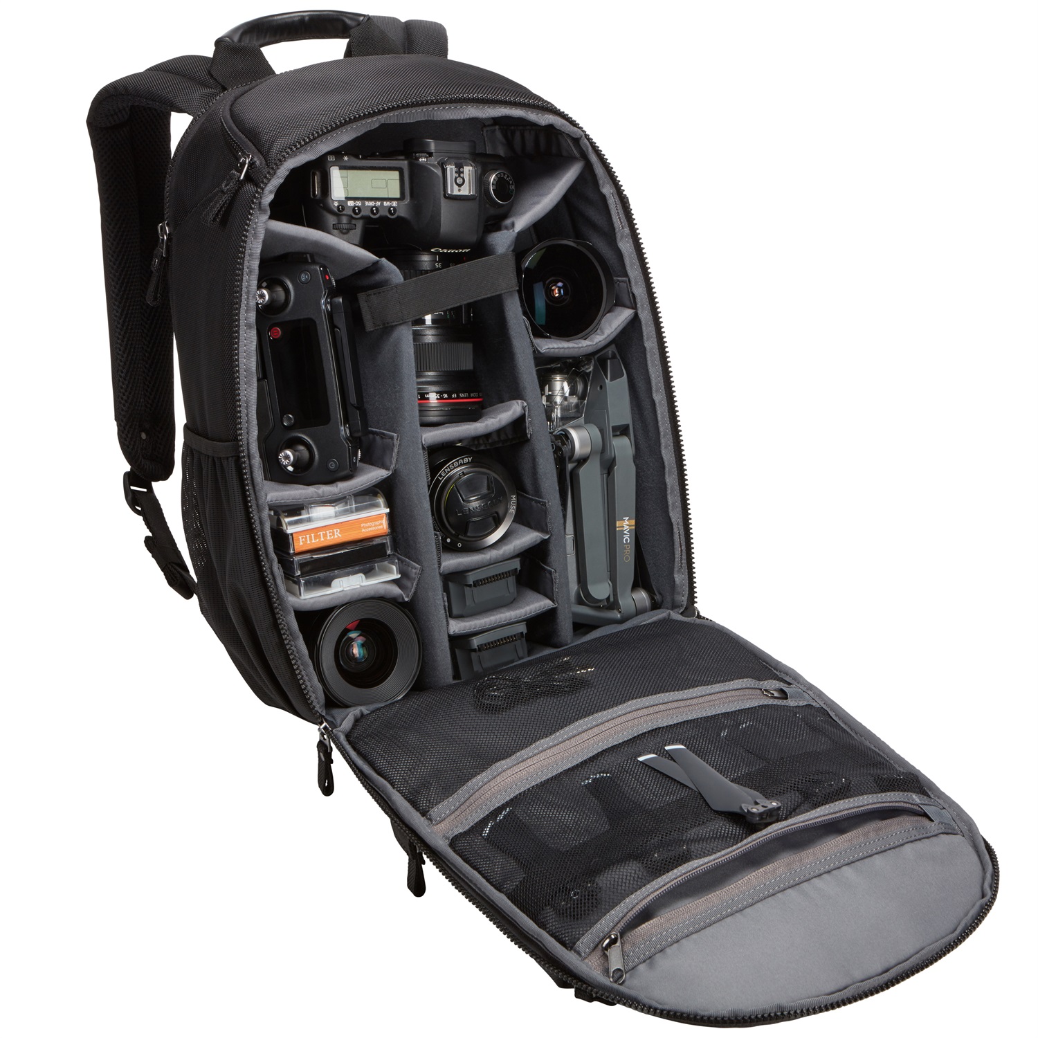 Case Logic Zaino per fotocamera Bryker DSLR Large - Nero, protezione per reflex, accessori e droni, scomparto per laptop
