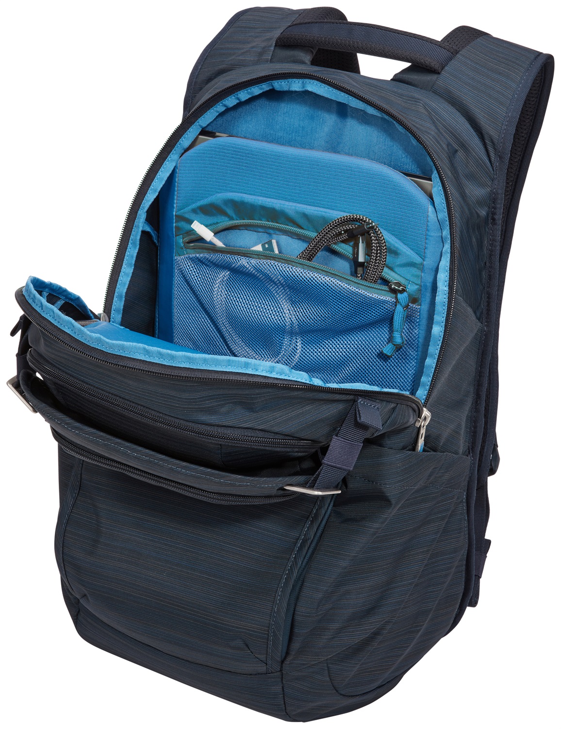 Thule Zaino Construct 24L Carbon Blue Nylon - Scomparto per laptop fino a 15,6 pollici, Resistente all'acqua