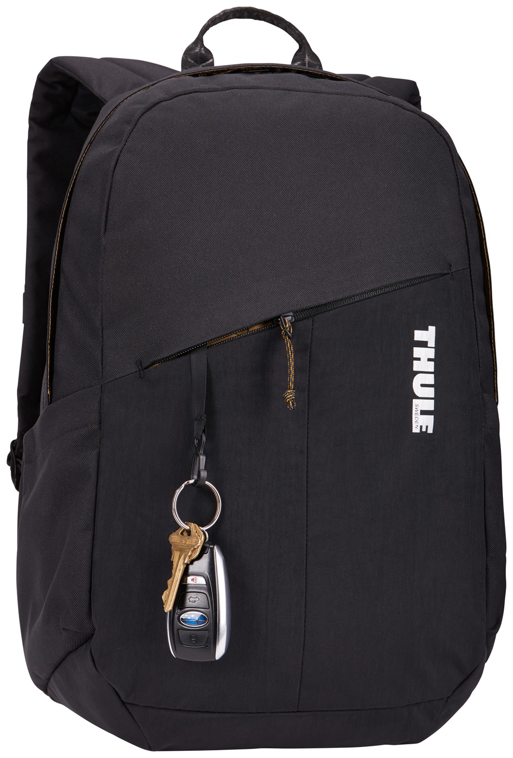 Thule Notus Backpack - Zaino Nero in Poliestere Riciclato e Nylon, Scompartimento Imbottito per Laptop fino a 15 pollici, Volume 20L