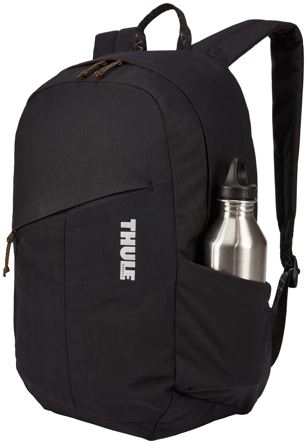 Thule Notus Backpack - Zaino Nero in Poliestere Riciclato e Nylon, Scompartimento Imbottito per Laptop fino a 15 pollici, Volume 20L