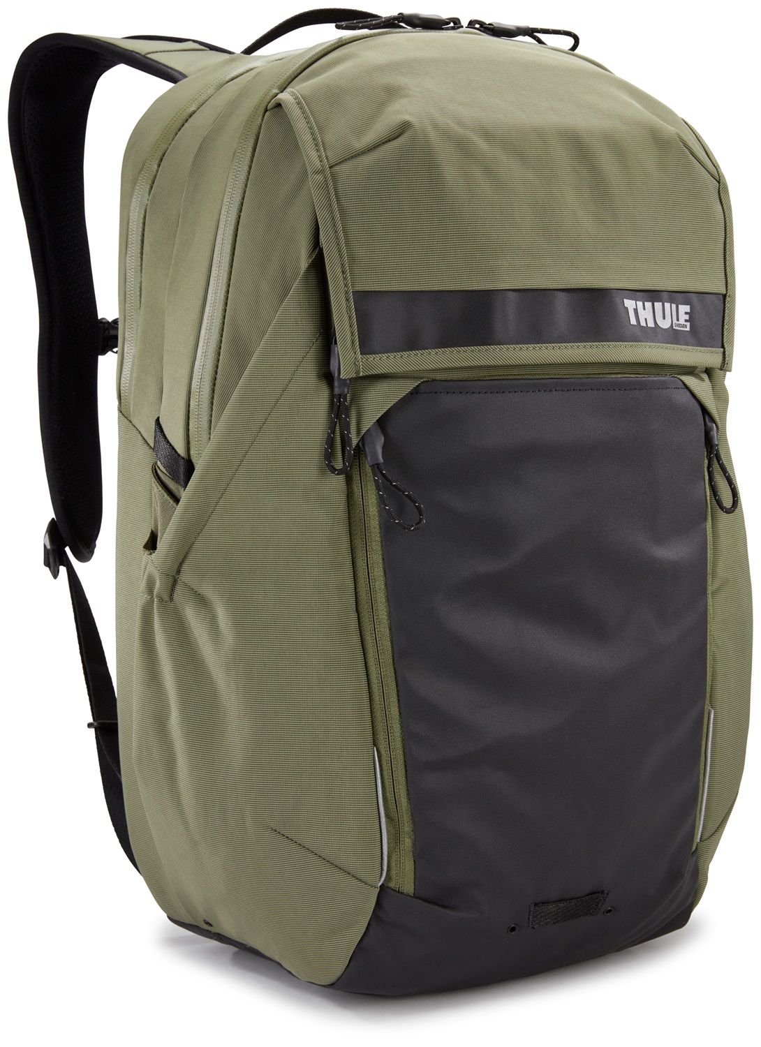 Thule Paramount Commuter Backpack 27L - Olivine, Zaino Casual Unisex in Nylon Impermeabile con Chiusura Roll-Top e Tasca per Telefono