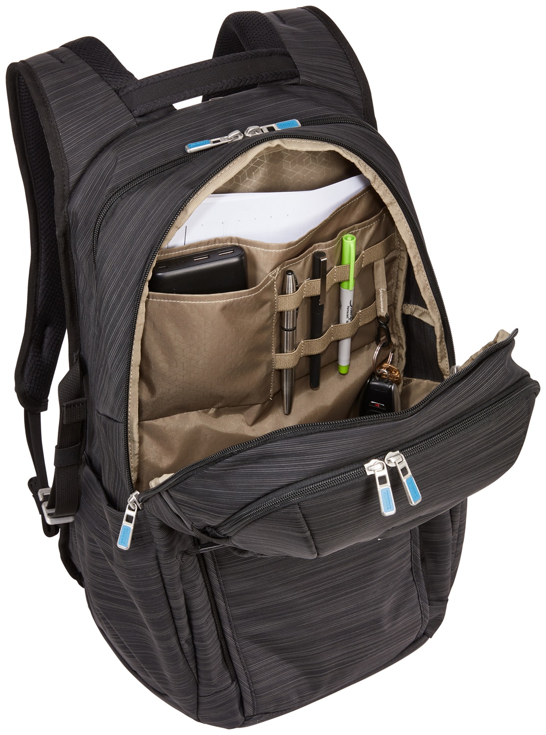 Thule Construct Backpack 28L - Zaino da viaggio Nero in Nylon con scompartimento per laptop 15.6 pollici
