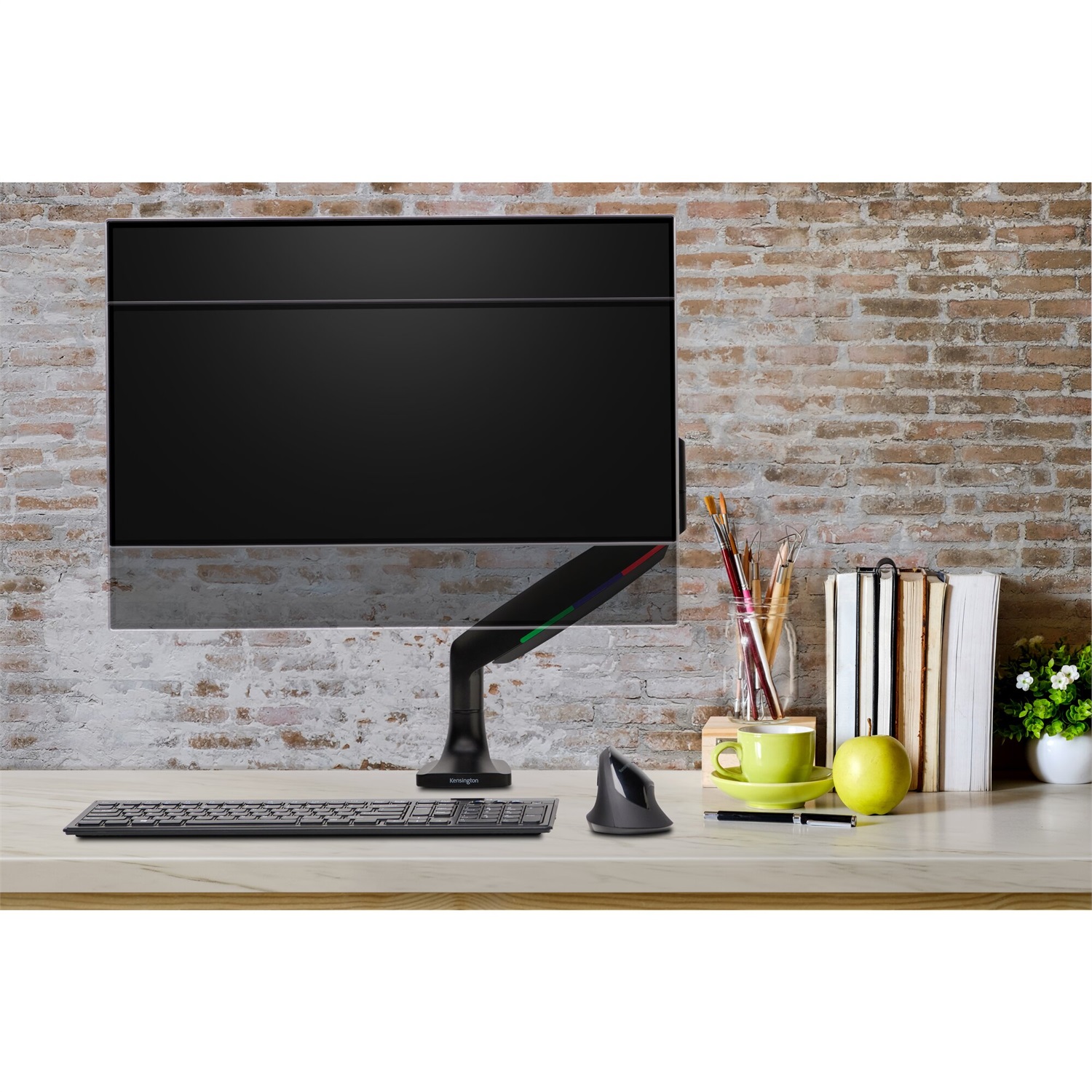 Kensington Braccio per Monitor Singolo con Piastra Vesa, Altezza Regolabile One-Touch, Molla a Gas Integrata, Nero, Capacità Max 9 kg, per Schermi da 13 a 34 Pollici