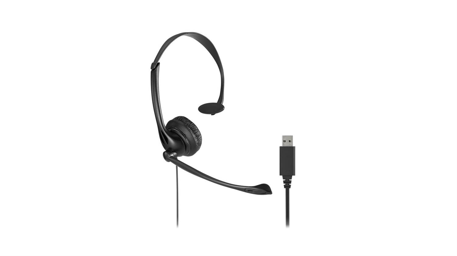Kensington Cuffie Mono USB-A Regolabili con Microfono Omnidirezionale, Cancellazione del Rumore e Controllo del Volume per Videochiamate e Conferenze
