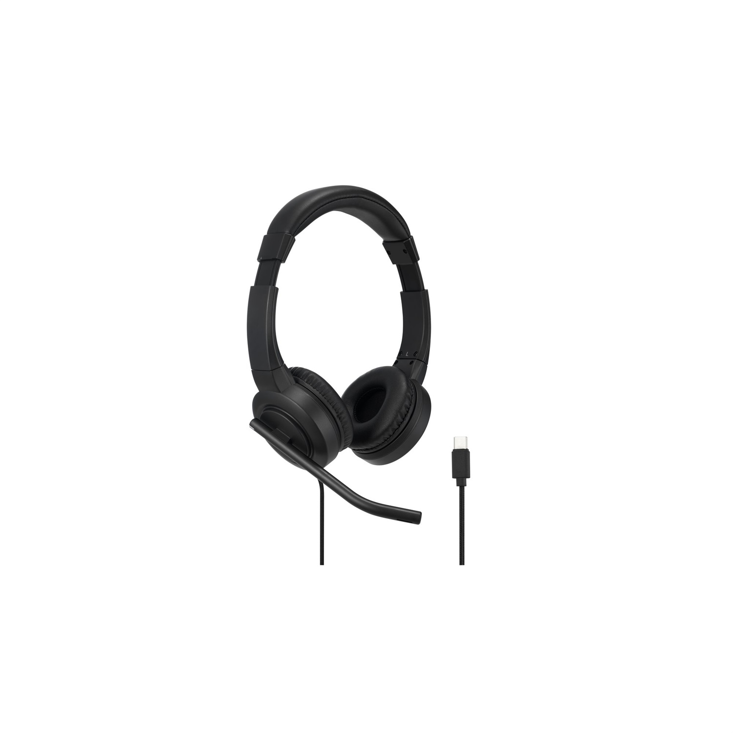 Kensington Cuffie on-ear USB-C H1000 con Microfono Cancellazione Rumore, Driver da 40 mm, Plug & Play, Nero