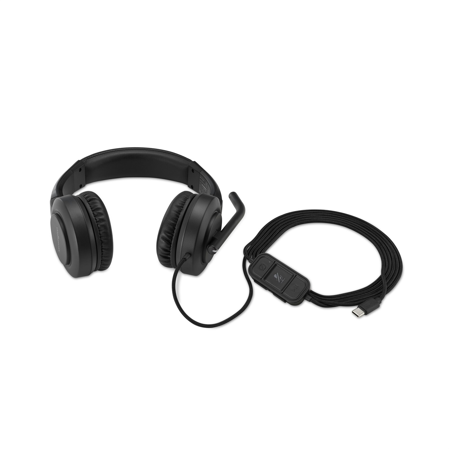 Kensington Cuffie on-ear USB-C H1000 con Microfono Cancellazione Rumore, Driver da 40 mm, Plug & Play, Nero