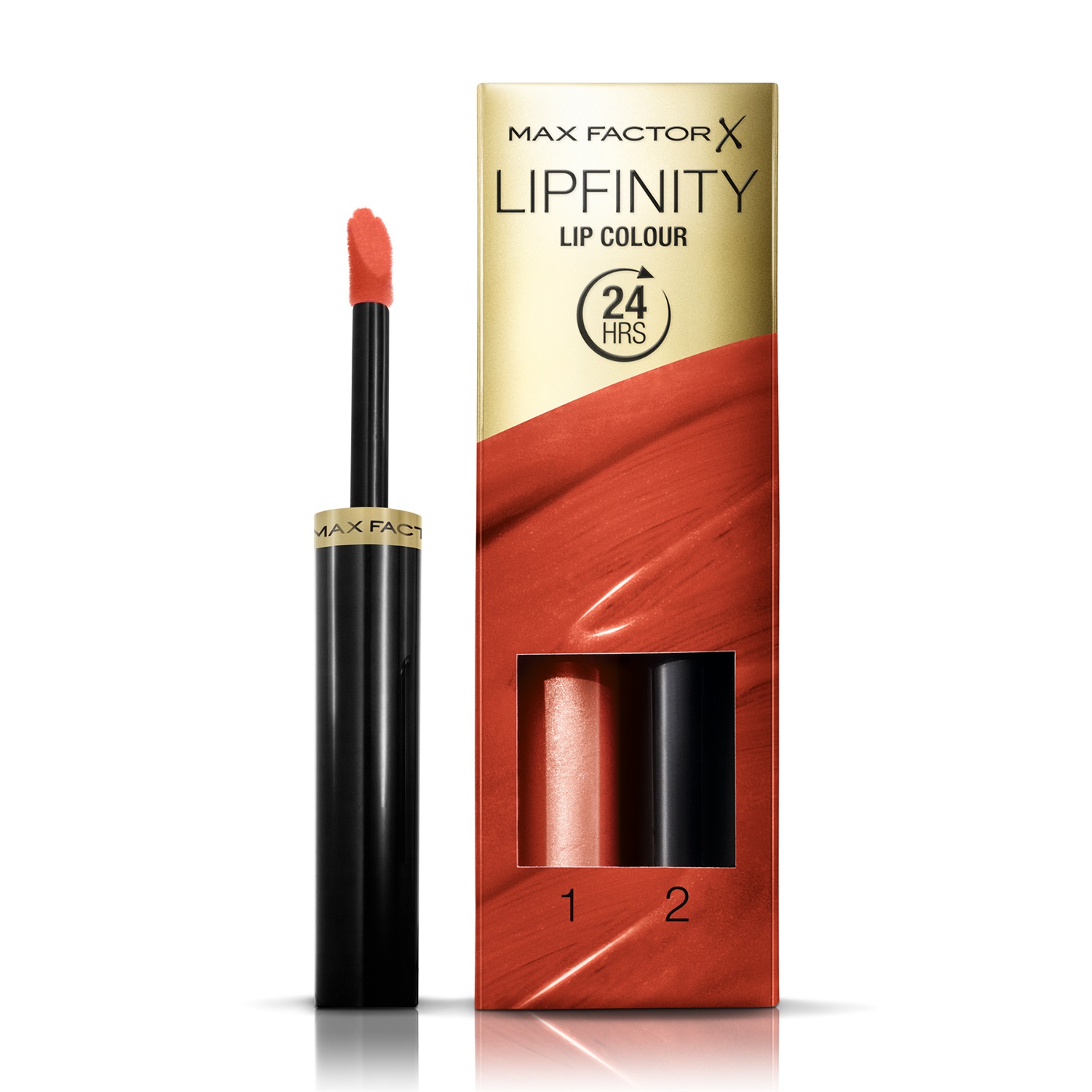 Max Factor Lipfinity Lip Colour 130 Luscious, Rossetto Liquido a Lunga Durata 2.3ml/1.9g con Finish Lucido e Balsamo Idratante