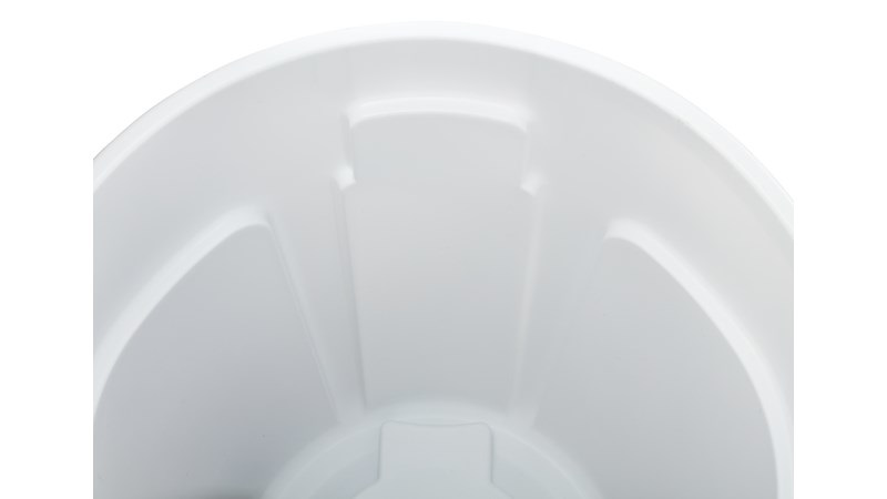 Rubbermaid Contenitore Brute Rotondo 121L Bianco in Plastica - Altezza 69 cm