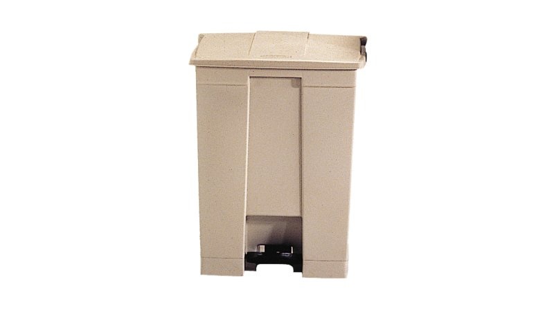 Rubbermaid Pattumiera a pedale in polietilene beige - Capacità 68 litri, struttura monoblocco