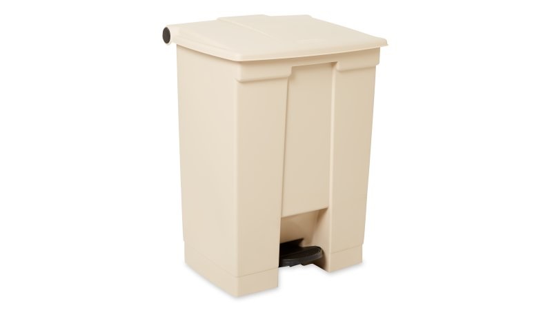 Rubbermaid Pattumiera a pedale in polietilene beige - Capacità 68 litri, struttura monoblocco
