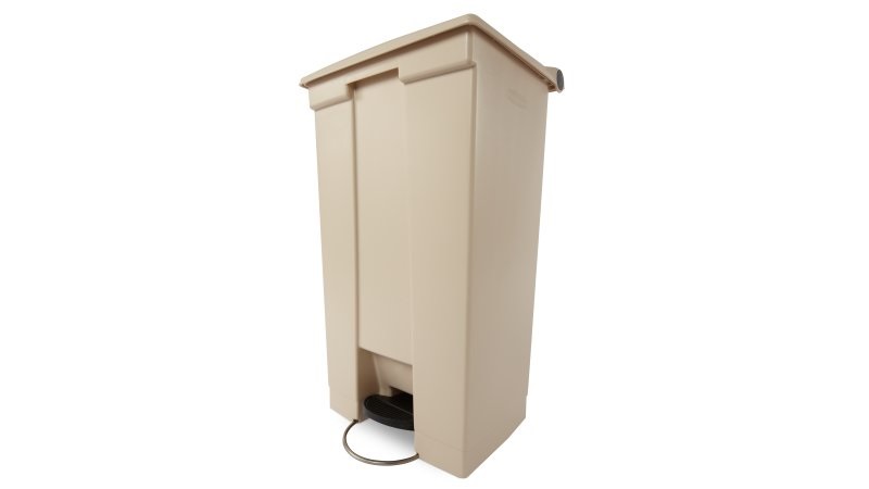 Rubbermaid Pattumiera a pedale 87 L in Polietilene ad alta intensità Beige - Design Rettangolare