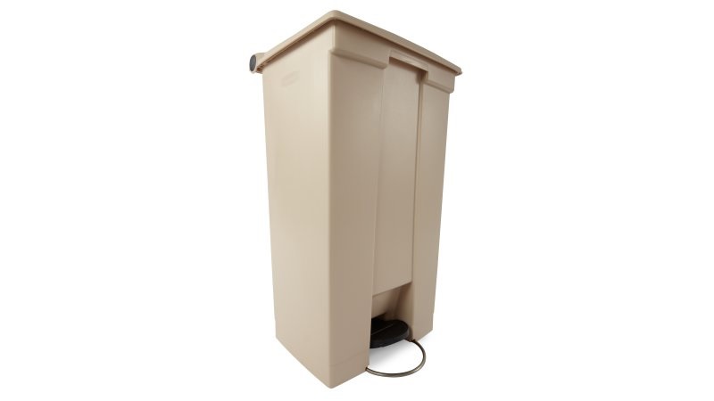 Rubbermaid Pattumiera a pedale 87 L in Polietilene ad alta intensità Beige - Design Rettangolare