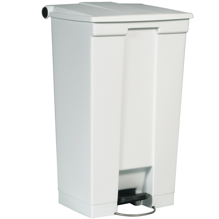 Rubbermaid Pattumiera a pedale in polietilene 87L - Bianco, per uso industriale
