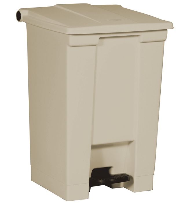 Rubbermaid Pattumiera a Pedale 45L in Polietilene Beige - Robusta e Resistente per Uso Industriale