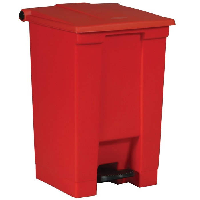 Rubbermaid Step-On 6144 45,4 L Rettangolare Polietilene ad alta intensità, Polipropilene (PP) Rosso