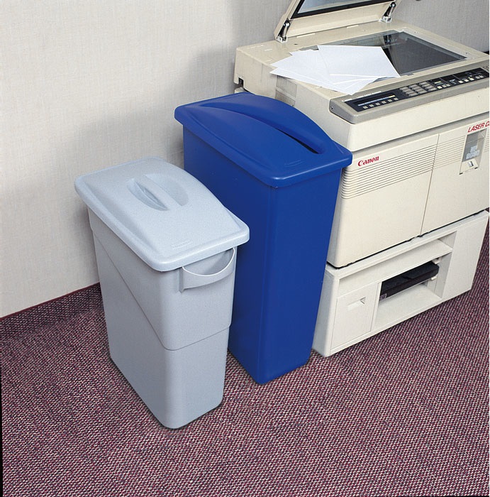 Rubbermaid Coperchio Slim Jim con Maniglia - Grigio - 51.8 x 29.0 x 7 cm - FG268888LGRAY