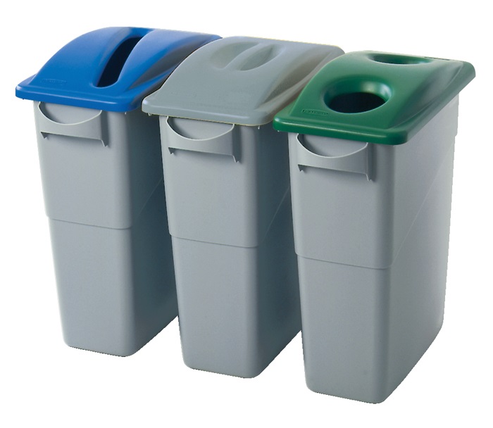 Rubbermaid Coperchio Slim Jim con Maniglia - Grigio - 51.8 x 29.0 x 7 cm - FG268888LGRAY