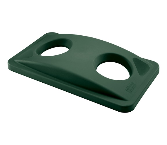 Rubbermaid Coperchio Slim Jim Verde forato per Bottiglie e Lattine - 29x51,8x7 cm, Compatibile con Contenitori da 60 e 87 litri