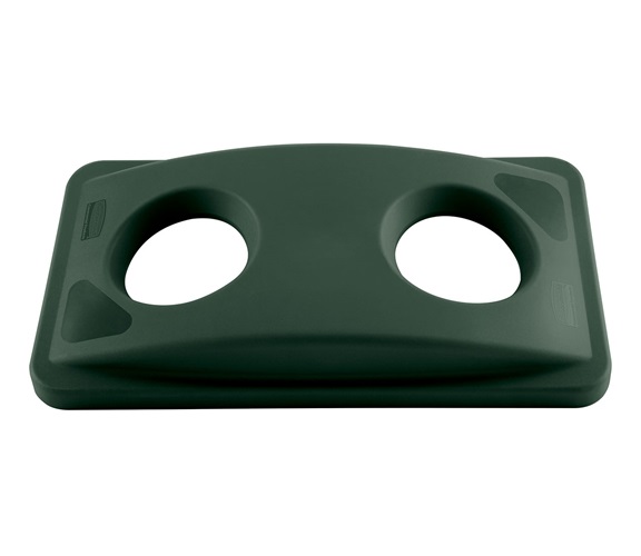 Rubbermaid Coperchio Slim Jim Verde forato per Bottiglie e Lattine - 29x51,8x7 cm, Compatibile con Contenitori da 60 e 87 litri