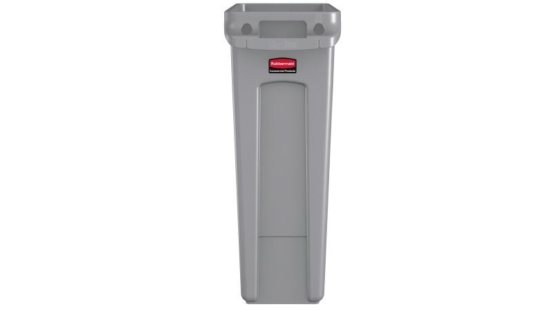Rubbermaid Slim Jim® Contenitore Rifiuti per Raccolta Differenziata 87 L Grigio con Canali di Ventilazione