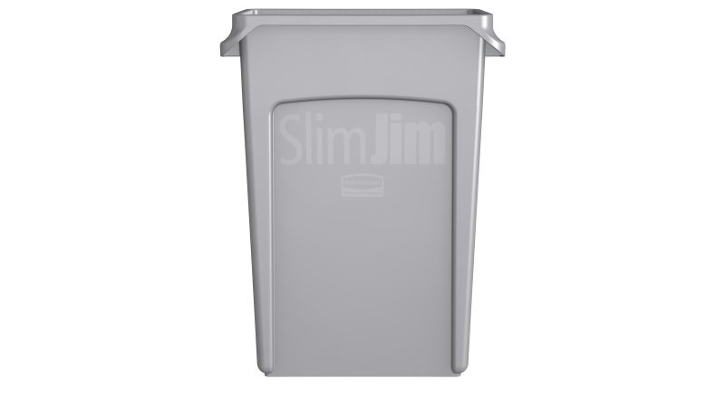 Rubbermaid Slim Jim® Contenitore Rifiuti per Raccolta Differenziata 87 L Grigio con Canali di Ventilazione