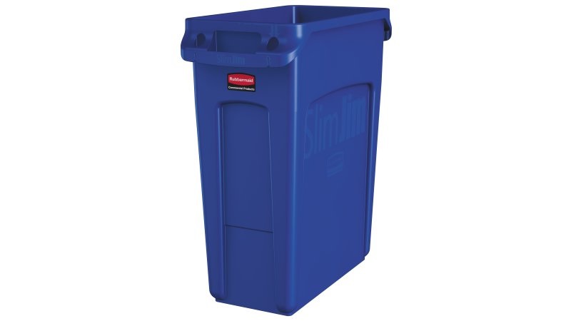 Rubbermaid 1971257 bidone per la spazzatura 60 L Rettangolare Resina Blu