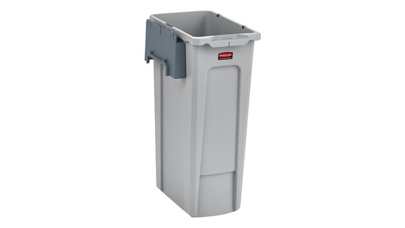 Rubbermaid Cestino per Rifiuti Rettangolare in Plastica Grigia - Capacità 87L, Dimensioni 546,1 x 304,8 x 870 mm, Peso 4,65 kg