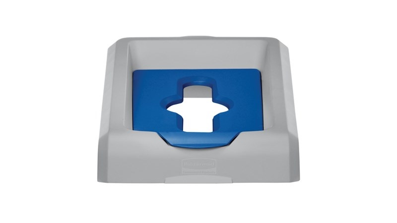 Rubbermaid Cestino per Rifiuti Rettangolare in Plastica Grigia - Capacità 87L, Dimensioni 546,1 x 304,8 x 870 mm, Peso 4,65 kg
